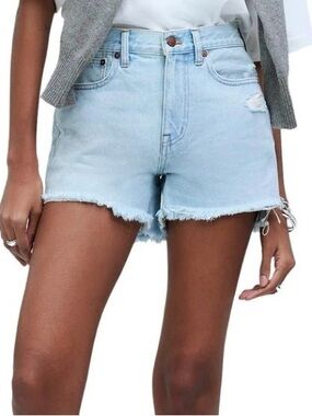 Madewell Step Hem Relaxed Mid Length Denim Shorts EUC Jean Shorts